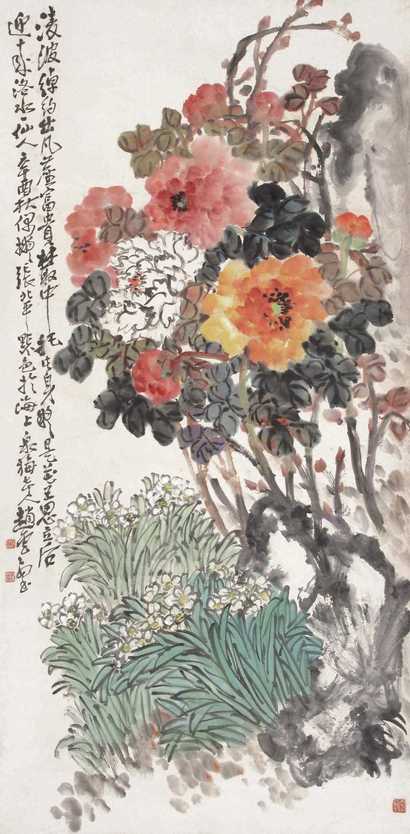 赵云壑 花卉 立轴